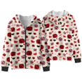thumbnail image 4 of Uorisanigo Cute Ladybug Girls Zip Up Hoodies Boys Sweatshirt Jacket Youth Long Sleeve Hooded Sweatshirts Soft Velvet Lined Pullover Shirts with Front Pocket School Sweater, 4 of 7