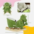 thumbnail image 6 of Baby Rocking Horse, Toddler Plush Dinosaur Animal Rocker with Seat Belt, 32 Songs, Hand Puppet, Kids Riding Horse Rocking Chair for 18-36 Months, Green, 6 of 10