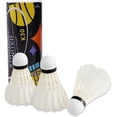 thumbnail image 1 of HUGFEGWE High Stability Performance Badminton with Excellent Durability 3pcs Duck Feather Set High-Elasticity Cool CJB91-52756, 1 of 7