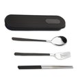 thumbnail image 3 of Dinnerware Sets Stainless Steel Flatware Reusable Students Use Simple Design Travel Accessories For Picnic Family Gatherings, 3 of 10