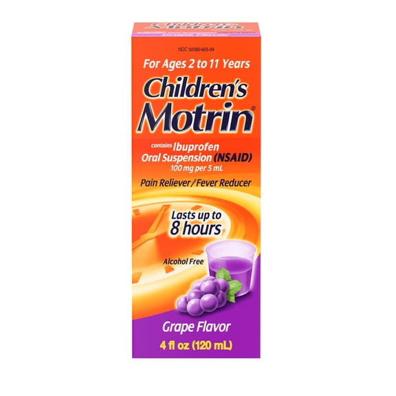 Children's Motrin®, Liquid Ibuprofen Medicine, Grape Flavored, 4 fl. oz
