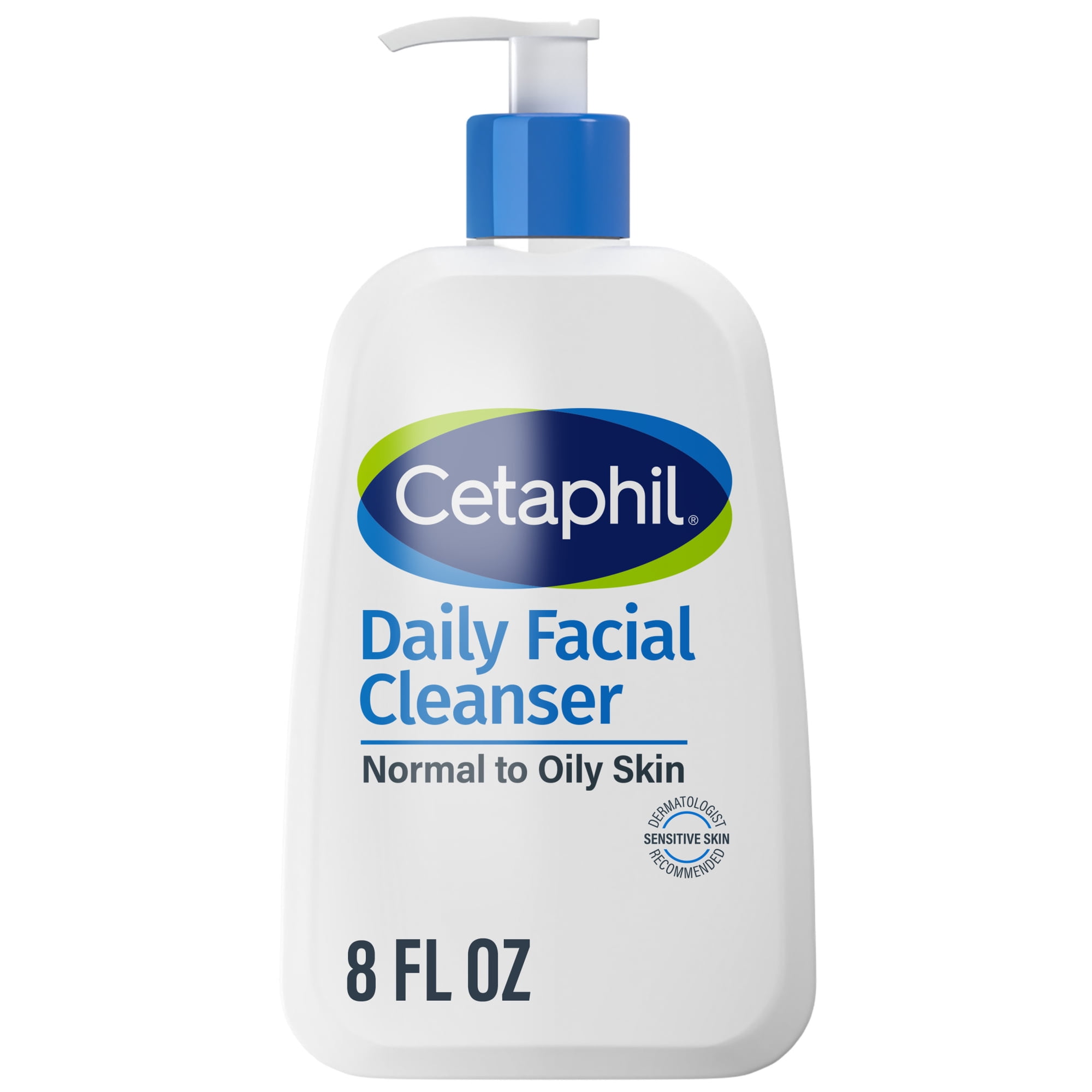 Cetaphil Daily Facial Cleanser Face Wash for Sensitive, Normal to Oily Skin, 8 fl oz