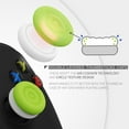 thumbnail image 3 of PlayVital Thumbs Cushion Caps Thumb Grips for ps5, for ps4, Thumbstick Grip Cover for Xbox Series X/S, for Xbox One, Elite Series 2, for Switch Pro Controller - Bright Green & Robot White, 3 of 7