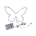 thumbnail image 1 of Letrero de neón para decoración de habitación rosa, letrero LED de mariposa estética para dormitorio, pared, escritorio, luz de neón para habitación preppy, USB/funciona con pilas, 1 of 5