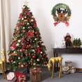 thumbnail image 3 of Navidad De Madera Con Papá Noel, Muñeco De Nieve, Alce, Puerta De Muñeca, Corona De Ratán Colgante Para Decoraciones Navideñas sonducket HA044553-04, 3 of 6