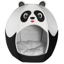Maccabi Art: Pet Friends Igloo Bed: Small - Panda - Animal Face Bed, Cozy Dome, Small Dogs, Cats & Puppies, 16x16x18",  Removable Machine-Washable Pad