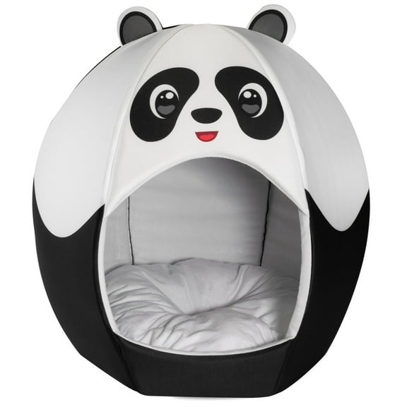Maccabi Art: Pet Friends Igloo Bed: Small - Panda - Animal Face Bed, Cozy Dome, Small Dogs, Cats & Puppies, 16x16x18",  Removable Machine-Washable Pad