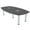 Asian Night w/Silver Base with Electric, variant on 7' Arc Boat Shaped Conference Table Power And Data Harmony Series