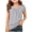 Gray, variant on Girls T Shirts, Pleated Short Sleeve Casual Crew Neck Summer Tops Pink Size 14-16
