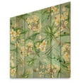 thumbnail image 2 of Designart 'Yellow Flowers and Tropical Foliage XIV' Modern Print on Natural Pine Wood, 2 of 5