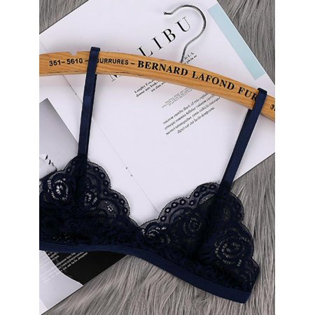 

Ame Women’s Lace Bra Sheer Sexy Bra Wireless Non Padded Underwired Unlined Bra