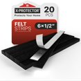 thumbnail image 1 of Protectores para muebles X-Protector 20 piezas tiras de fieltro 15 x 1,3 cm, 1 of 6