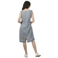 thumbnail image 5 of Moomaya Rayon Sleeveless Knee Length Dress WoMen's Back Slit Casual Shift Dress, 5 of 6
