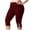 Wine, variant on Vibrex Plus Size Women's High Waist Capri Yoga Pants, Solid Color Stretchy Athletic Workout Leggings, Casual Summer Bottoms for Women (Sizes L-6XL),Blue_L