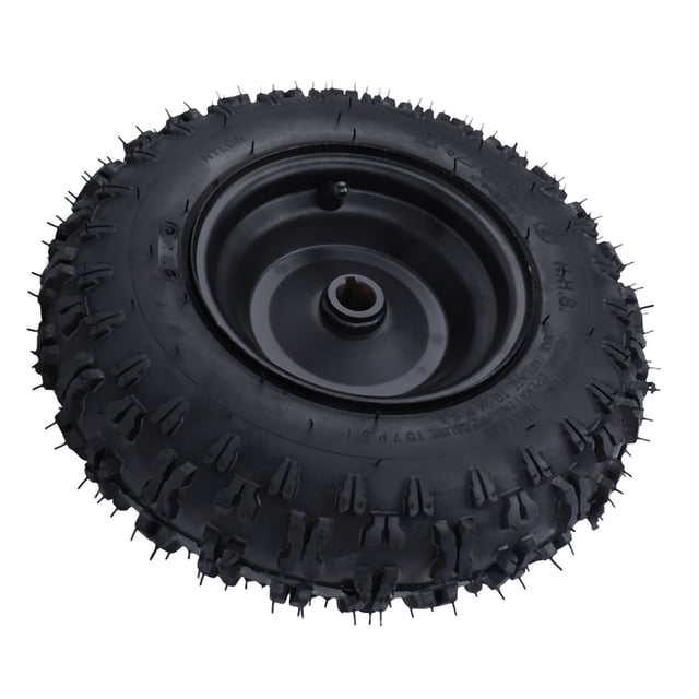 4.10-6 Rear Wheel Tire, Rear Wheel Rim Tyre Enhance Traction 19mm Bearing Bore Rubber Sturdy Anti Slip Surface for ATV Quad Mini Bike Go Kart