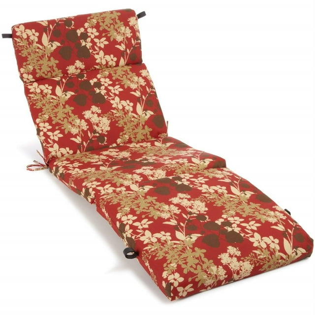 Blazing Needles Coussin de Chaise Longue d'Extérieur, 72 Pouces x 24 Pouces, Montfleuri Sangria