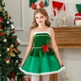 thumbnail image 7 of Elf Outfit for Girls Short Sleeve Christmas Elf Dress Girls Hat Set Holiday Outfit Christmas Outfits for Kids 9-10 years, 7 of 7