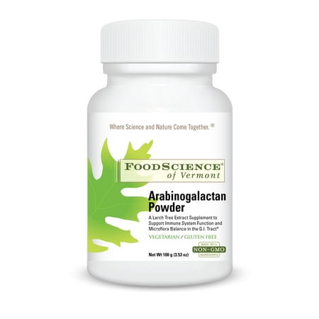 Arabinogalactan Powder - FoodScience of Vermont Arabinogalactan Powder, 100g 3.53 oz.