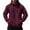 159#Wine, variant on Hoodies for Men Casual Long Sleeve Full Zip Hooded Sweatshirts Fashion Athletic Workout Jackets with Multi Pockets Red 2XL