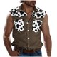 thumbnail image 2 of Camiseta sin mangas con cuello vuelto para hombre, estilo informal, con estampado del Día de la Independencia, cuello vuelto, sin mangas, bolsillos, deportiva, de poliéster, 2 of 5