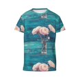 thumbnail image 4 of Wukai Flowers in Glass Vase Youth Unisex Short Sleeve T-Shirt for Boys, Girls, Teens, and Kids-X-Large, 4 of 7