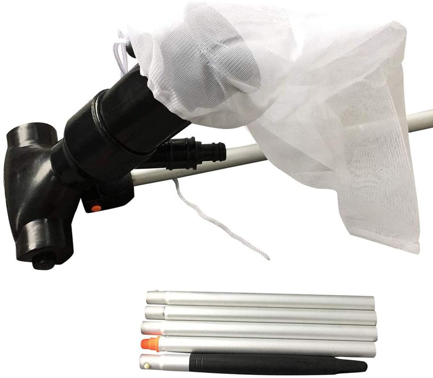 No Garden Hose Included ,for Above Ground Pool,Spas,Ponds /& Fountains BDSONG Portable Pool Vacuum Jet Underwater Cleaner W//Brush,Bag,4 Section Pole of 48