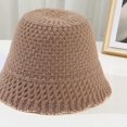 thumbnail image 3 of CoCopeaunts Solid Color Bucket Hats for Women Winter Warm Windproof Knit Fisherman Cap Soft Outdoor Fishing Cap for Girls, 3 of 8