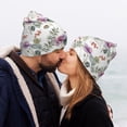 thumbnail image 5 of Lsque Orchids Flowers Pattern Knitted Beanie, Unisex Winter Hat, Knit Hat Winter Beanies Thick Fisherman Beanies Cuffed Plain Skull Caps, 5 of 6