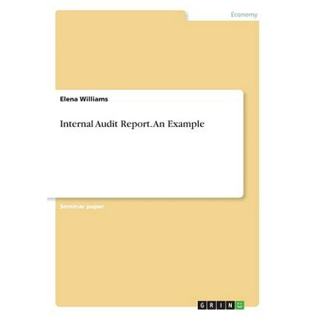 Internal Audit Report. an Example