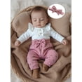 thumbnail image 4 of Loicainy Infant Baby Girls Fall Clothes Set 3 6 9 12 Months Long Sleeve Romper with Floral Pants and Headband Outfits, 4 of 9