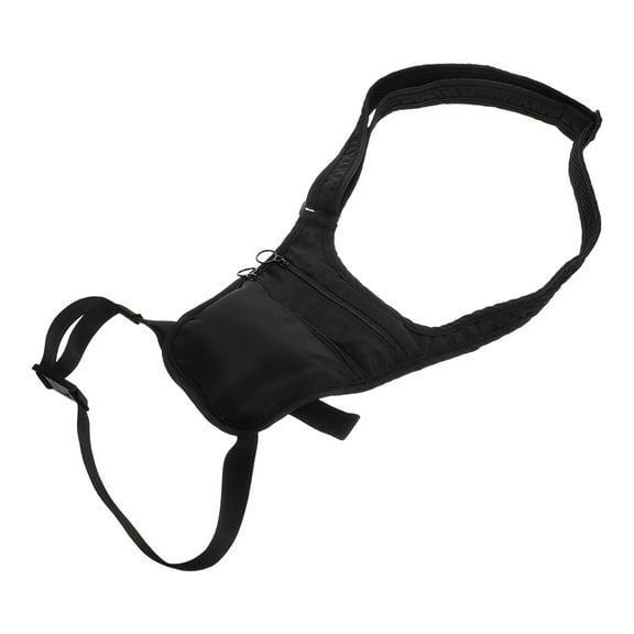 AURARMLET Compact Black Travel Money Belt and Passport Holder for Hands Free Crossbody Wear