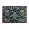 thumbnail image 5 of Yayeee Area Rugs for Living Room 5.2'x4' Non Slip Washable Bedroom Floor Carpet, Navy Blue Peacock Pattern, 5 of 5