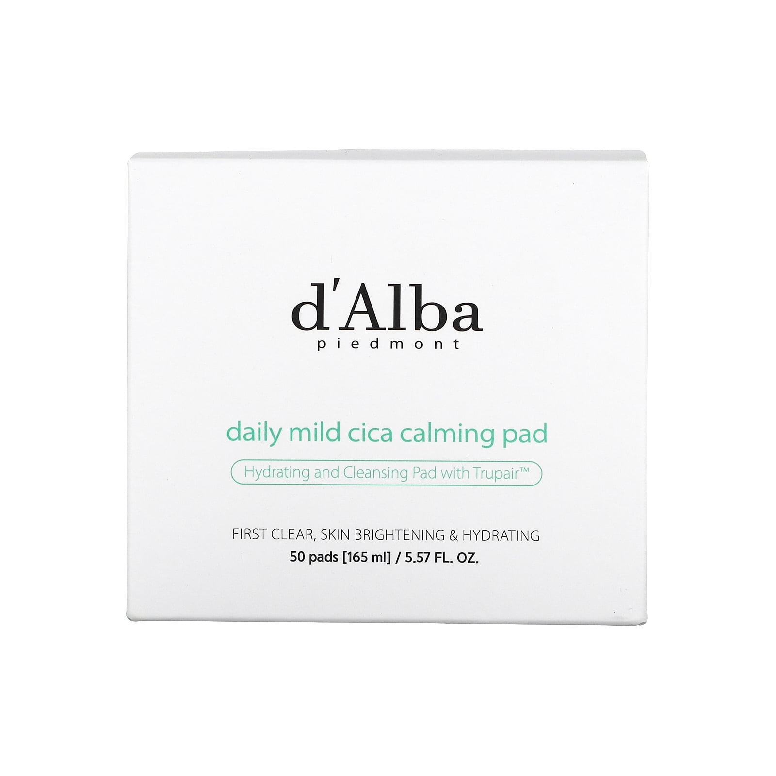 d'Alba Daily Mild Cica Calming Pad, 50 Pads, 5.57 fl oz (165 ml)