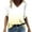 Yellow, variant on Aloohaidyvio Ladies Tops ,Womens Summer Tops V Neck T Shirts Printed Tops Loose Casual Tshirts