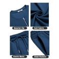 thumbnail image 5 of COOFANDY Men's 2 Pieces Outfits Casual Quarter Zip Polo T Shirt and Shorts Set Athletic Jogging Summer Tracksuit, 5 of 5