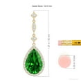 thumbnail image 3 of ANGARA Lab Grown 4.14 Ct Emerald Teardrop Pendant with Diamond Accents for Women in 14K Yellow Gold (Size-12x10mm) | May Birthstone, Anniversary, Jewelry Gift for Women | Lab-Grown Emerald Necklace, 3 of 7