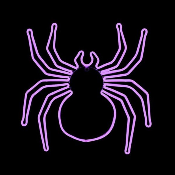 24 LED Neon Halloween Spider Silhouette Motif Display