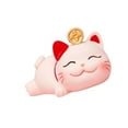 thumbnail image 3 of fastboy Lucky Cat Figurines Car Decor Statue for Dashboard Home Lying, 3 of 9