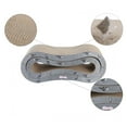 thumbnail image 5 of THE LICKER STORE Suvi 26" Modern Cardboard Infinity 2-in-1 Lounge Bed Cat Scratcher with Catnip, Winter Sparrow, CSR1014E, 5 of 7