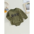 thumbnail image 3 of Bagilaanoe Newborn Baby Boys Oversized Romper Sweatshirt Long Sleeve Bodysuits Letter Print Pullover 3M 6M 12M 18M Infant Casual Tee Tops, 3 of 8