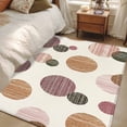 thumbnail image 4 of Area Rugs 2.7'x5', Abstract Geometric Carpet for Living Room Bedroom Dining Room, Farmhouse Vintage Polka Dot Red Brown Throw Kitchen Rugs Non Slip Washable Rectangle Indoor Outdoor Rugs, 4 of 8