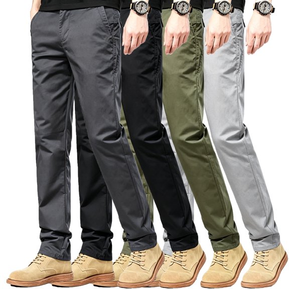 Men's Casual Cargo Jogger Pants Soft Twill Relaxed Fit Multi Pocket Workout Training Trousers S-XXL
