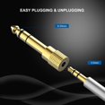 thumbnail image 5 of 3 Packs Stereo Audio Adapter Converter, 6.35mm (1/4 inch) Male to 3.5mm (1/8 inch) Female Headphone Gold Plated Pure Copper Jack Plug for Guitar Headphones Amp, 5 of 5