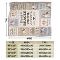 thumbnail image 5 of Beagle Lover Blanket Gift Cute Beagle Dog Pattern Throw Blanket Cozy Soft Home Decor Gift for Women Dog Moms Pet Lovers 80x60, 5 of 6