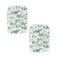 thumbnail image 2 of FOR U DESIGNS Eucalyptus Leaves Print Stool Covers Rectangle Set of 2, Washable Pub Counter Bar Stool Covers Soft Vanity Bench Cover Kitchen Island Chairs Cushion Protector, 2 of 9
