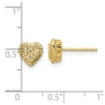 thumbnail image 2 of Auriga Fine Jewelry 14K Yellow Gold Heart Stud Earrings for Women, 2 of 4
