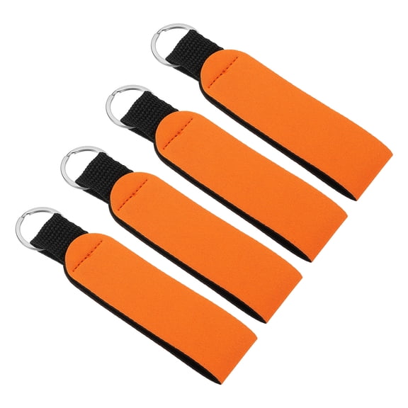 Uxcell Neoprene Wristlet Keychain Waterproof Sublimation Lanyard Hand Wrist Lanyard Keychain 4 Pcs Orange