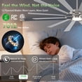 thumbnail image 4 of 62" Ceiling Fan with Light and Remote, Damp Rated 12 Blades Modern Farmhouse Large Double-sided Reversible Commercial Dimmable Fan for Exterior Outside Porch Gazebo, 4 of 16
