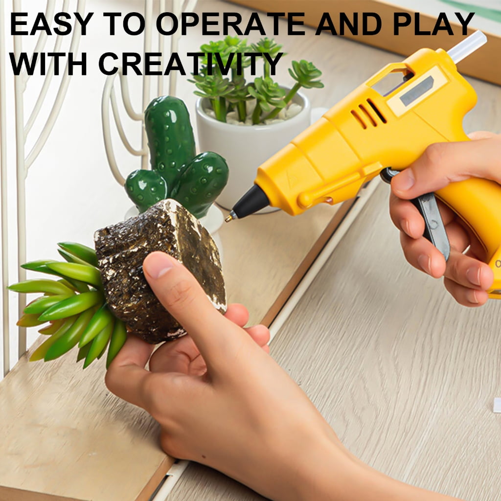 Hot Glues Guns with 60 Glues Sticks Fast Preheating Hot Melt Guns Glues Guns Kit for Kids School Craft Projects Home Repair
