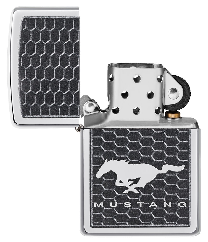 Zippo Ford Mustang High Polish Chrome Pocket Lighter